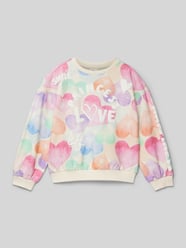 Oversize Sweatshirt mit Allover-Print von s.Oliver RED LABEL Beige - 16