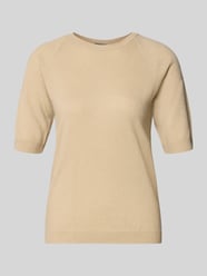 Sweter z dzianiny o kroju regular fit z mieszanki wełny i kaszmiru model ‘YEN’ od MM - 20