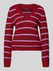 Regular Fit Strickpullover mit Woll-Anteil Modell 'AWESOME' von Vero Moda Bordeaux - 39