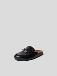 Pantoletten mit Schleifen-Applikation von Tory Burch Schwarz - 4