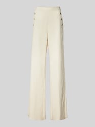 Wide leg stoffen broek met sierknopen, model 'MISSION' van Marella - 2