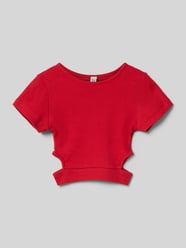 Cropped T-Shirt mit Cut Out von Blue Effect - 12