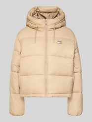 Gewatteerd regular fit jack met capuchon van Tommy Jeans Beige - 25