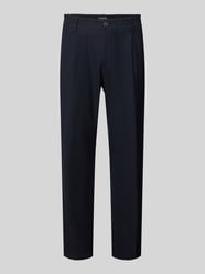 Relaxed Fit Bundfaltenhose mit Logo-Detail Modell 'Lui' von Strellson - 5