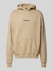 Oversized Hoodie mit Label-Print von Pegador Beige - 12