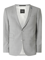 Slim fit 2-knoops colbert in gemêleerde look, model 'Sopure' van s.Oliver BLACK LABEL Grijs / zwart - 32