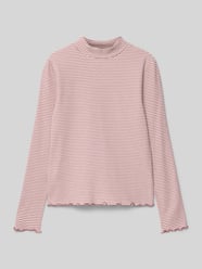 Longsleeve mit Muschelsaum Modell 'turborir' von Mango Pink - 28