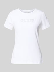 t-shirt z obszyciem ozdobnymi kamieniami model 'BRIANA' od GUESS Activewear - 1