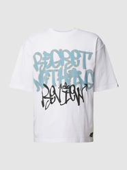 Oversized T-shirt mit Graffiti-Print von REVIEW Weiß - 47