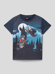 T-shirt z nadrukiem Harry Potter® od LEGO WEAR Niebieski - 37