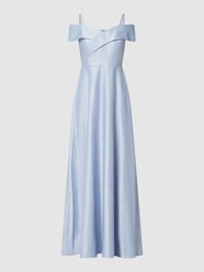 Cold-Shoulder-Abendkleid aus Satin  von Christian Berg Cocktail Blau - 42