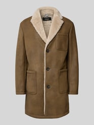 Lange jas in leerlook met voering van imitatiebont, model 'LORD' van Cinque - 43