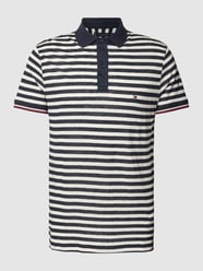 Poloshirt aus Leinen-Mix mit Streifenmuster von Tommy Hilfiger Blau - 20