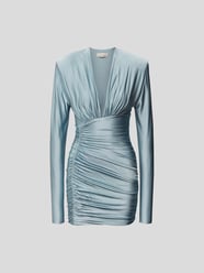 Knielanges Kleid mit V-Ausschnitt von Alexandre Vauthier Grau - 25