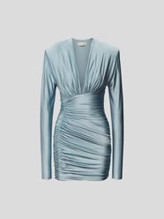 Knielanges Kleid mit V-Ausschnitt von Alexandre Vauthier Grau - 42