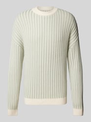 Gebreide pullover met ronde hals van JAKE*S STUDIO MEN Groen - 34