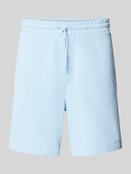 Shorts mit Label-Patch Modell 'Sewalk' von BOSS Orange Blau - 48