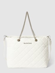 Torba shopper z pikowaniem model ‘OCARINA RECYCLED SHOPPER’ od VALENTINO BAGS Biały - 36