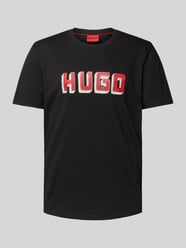 T-Shirt mit Label-Print Modell 'Daqerio' von HUGO Schwarz - 45