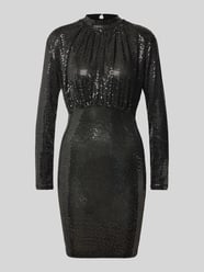 Figurbetones Paillettenkleid mit Schulterpolstern Modell 'EVALINE' von Vero Moda - 30