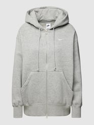 Sweatjack met logostitching van Nike Grijs / zwart - 4