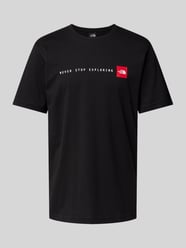 T-Shirt mit Rundhalsausschnitt Modell 'NEVER STOP EXPLORIN' von The North Face Schwarz - 34