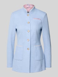 Marynarka w kroju slim fit ze stójką i naszywanymi kieszeniami od White Label - 14