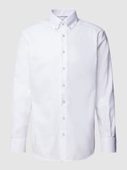 Slim Fit Business-Hemd mit Button-Down-Kragen von Eterna Weiß - 36