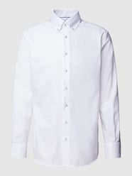 Slim Fit Premium Shirt mit Button-Down-Kragen von Eterna Weiß - 24