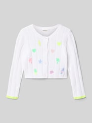 regular fit cardigan met all-over motiefstitching van BILLIEBLUSH - 46