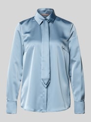 Regular fit overhemdblouse van satijn met platte kraag van Christian Berg Woman Selection - 2