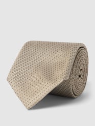 Krawatte aus Seide mit Allover-Muster (7,5 cm) von BOSS Weiß - 28