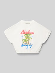 T-Shirt mit Motiv-Print und elastischem Saum von Garcia - 7