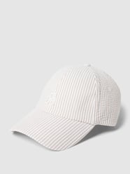 Czapka z daszkiem i wzorem w paski model ‘ICONIC’ od Tommy Hilfiger Beżowy - 3