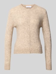 Strickjacke mit Rundhalsausschnitt und Knopfleiste von Rich & Royal Beige - 1