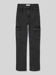 Bootcut Jeans mit Cargotaschen von Mango Schwarz - 5