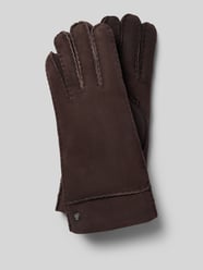 Handschoen van Lamswol met logodetail model 'Helsinki' van Roeckl - 47