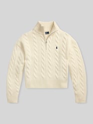 Regular Fit Troyer aus Woll-Mix von Polo Ralph Lauren Beige - 3