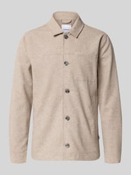 Relaxed Fit Hemdjacke mit Brusttasche von Lindbergh Beige - 20