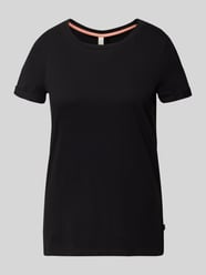 T-shirt met labeldetail, model 'Basic' van QS - 20