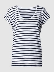 T-shirt met streepmotief van Montego Blauw / turquoise - 21