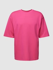 T-shirt met ronde hals van JAKE*S STUDIO MEN Fuchsia - 1