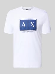 t-shirt z logo i okrągłym dekoltem od Armani Exchange - 5