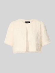 regular fit bolero met fijne franjes van s.Oliver BLACK LABEL Beige - 35