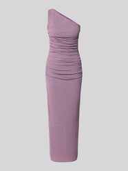Abendkleid mit One-Shoulder-Träger und Raffungen von TROYDEN COLLECTION Pink - 10