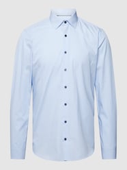Business-Hemd mit Streifenmuster von OLYMP Level Five Blau - 13