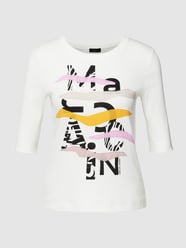 T-shirt met labelprint van Marc Cain Wit - 40