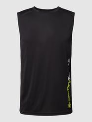 Tanktop mit Label-Print Modell 'ACTIVE VEST' von Superdry Sports Schwarz - 32