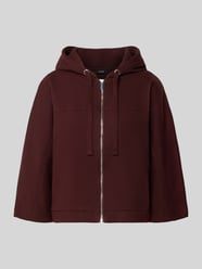 Loose Fit Sweatjacke aus Baumwoll-Mix Modell 'Giela' von OPUS Bordeaux - 8