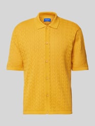 Regular Fit Freizeithemd mit Polokragen Modell 'TYLER' von Jack & Jones Orange - 3